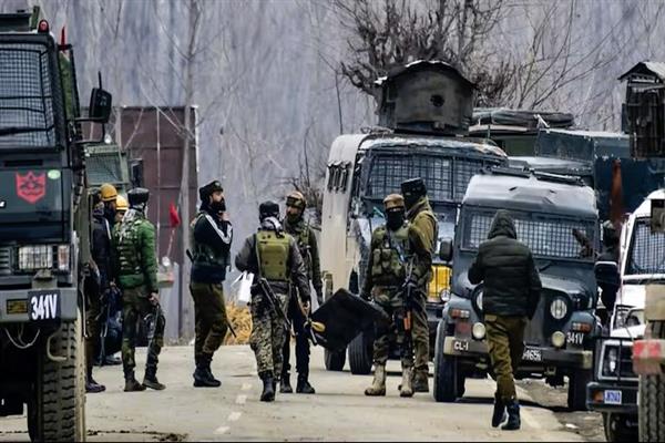 Security forces during CASO in J&K. File photo